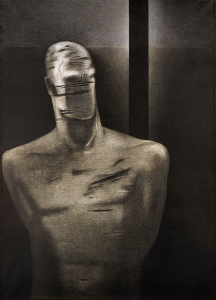 Prisoner of War, 70in x 50in, Oil on canvas, year 1987